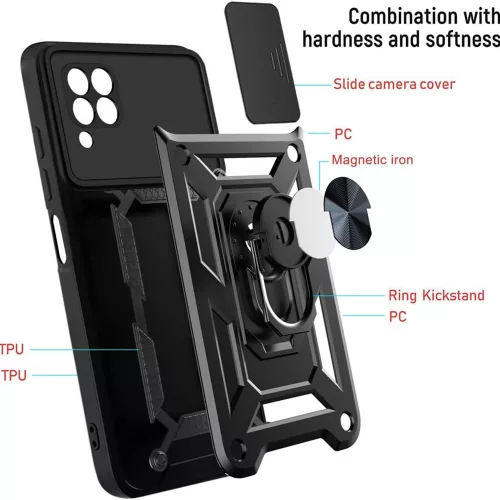 Techsuit - CamShield ütésálló tok - Huawei P40 Lite - Fekete