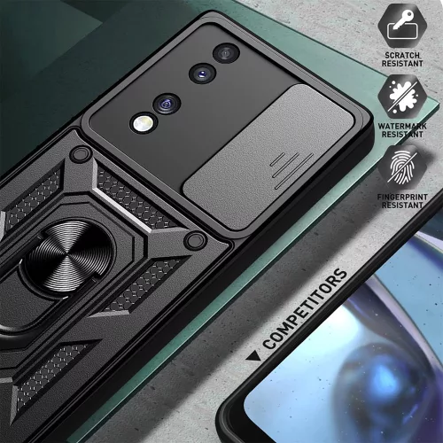Techsuit - CamShield ütésálló tok - Honor 70 - Fekete