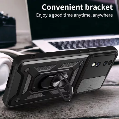 Techsuit - CamShield ütésálló tok - Honor 70 - Fekete
