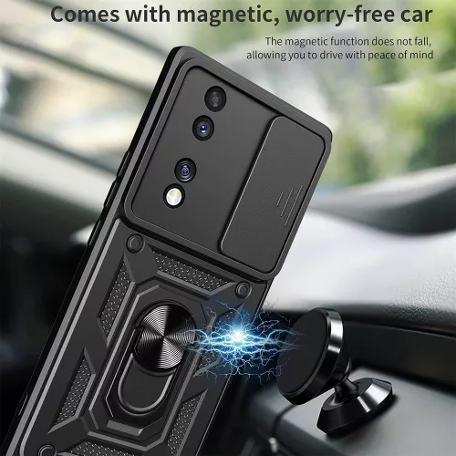 Techsuit - CamShield ütésálló tok - Honor 70 - Fekete