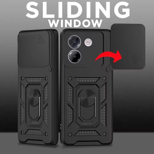 Techsuit - CamShield ütésálló tok - Honor X6 / X8 5G / 70 Lite - Fekete