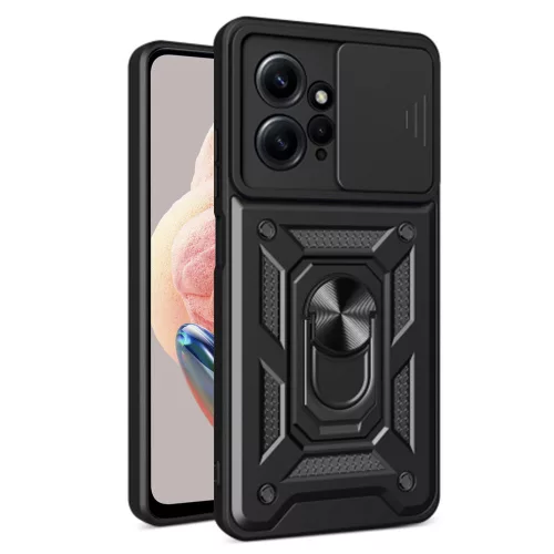 Techsuit - CamShield ütésálló tok - Xiaomi Redmi Note 12 4G - Fekete