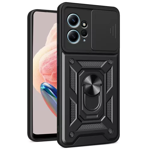 Techsuit - CamShield ütésálló tok - Xiaomi Redmi Note 12 4G - Fekete