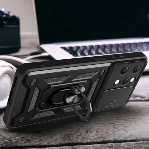 Techsuit - CamShield ütésálló tok - Xiaomi Redmi 12 4G / 12 5G - Fekete