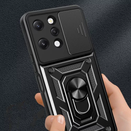Techsuit - CamShield ütésálló tok - Xiaomi Redmi 12 4G / 12 5G - Fekete