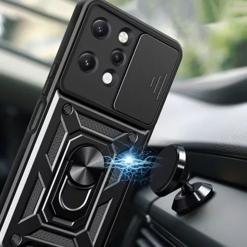 Techsuit - CamShield ütésálló tok - Xiaomi Redmi 12 4G / 12 5G - Fekete