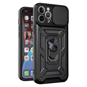  Techsuit - CamShield ütésálló tok - iPhone 12 Pro Max - Fekete