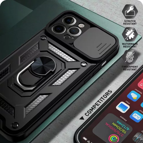 Techsuit - CamShield ütésálló tok - iPhone 11 Pro Max - Fekete