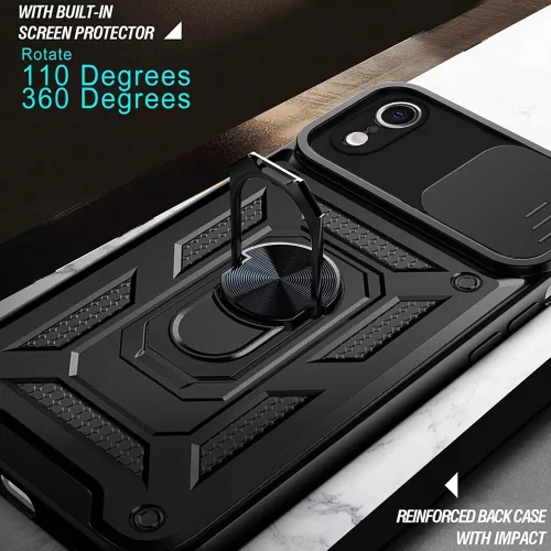 Techsuit - CamShield ütésálló tok - iPhone XR - Fekete