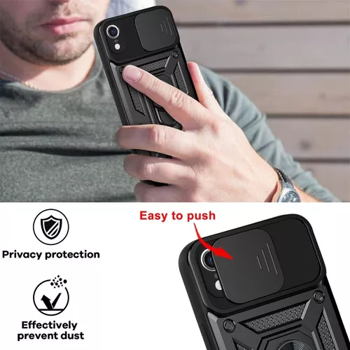 Techsuit - CamShield ütésálló tok - iPhone XR - Fekete