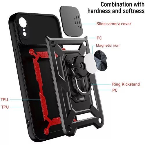 Techsuit - CamShield ütésálló tok - iPhone XR - Fekete
