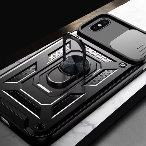 Techsuit - CamShield ütésálló tok - iPhone X / iPhone XS - Fekete