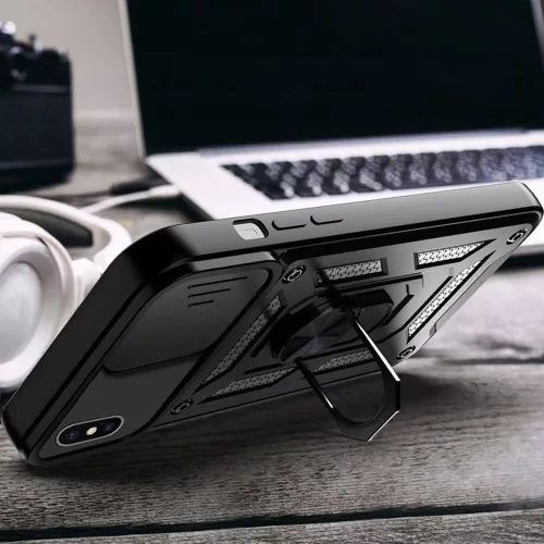 Techsuit - CamShield ütésálló tok - iPhone X / iPhone XS - Fekete