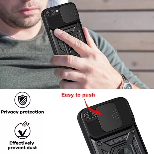 Techsuit - CamShield ütésálló tok - iPhone 7 Plus / iPhone 8 Plus - Fekete