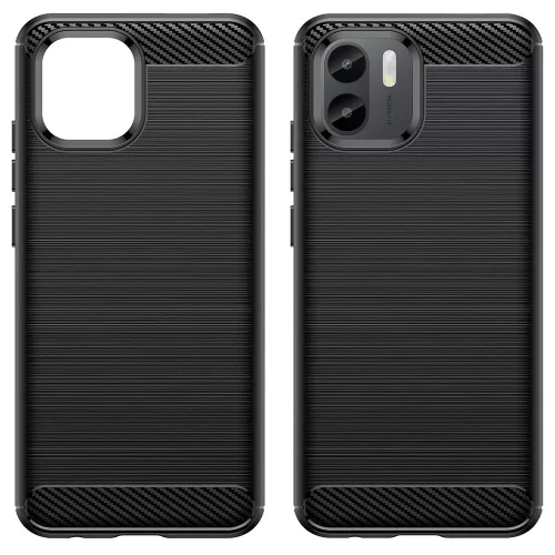 Techsuit - Carbon szilikon tok - Xiaomi Redmi A1 / A2 - Fekete