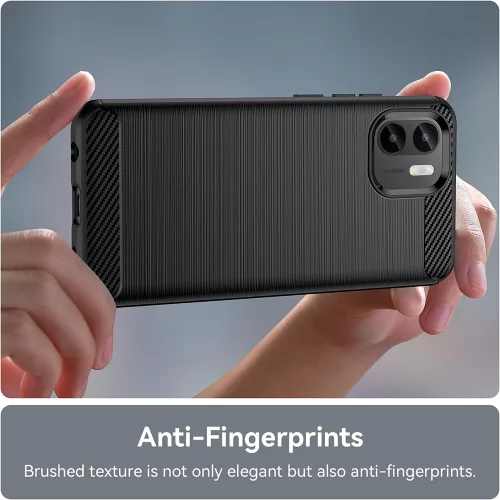 Techsuit - Carbon szilikon tok - Xiaomi Redmi A1 / A2 - Fekete