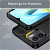 Techsuit - Carbon szilikon tok - Xiaomi Redmi A1+ / A2+ - Fekete