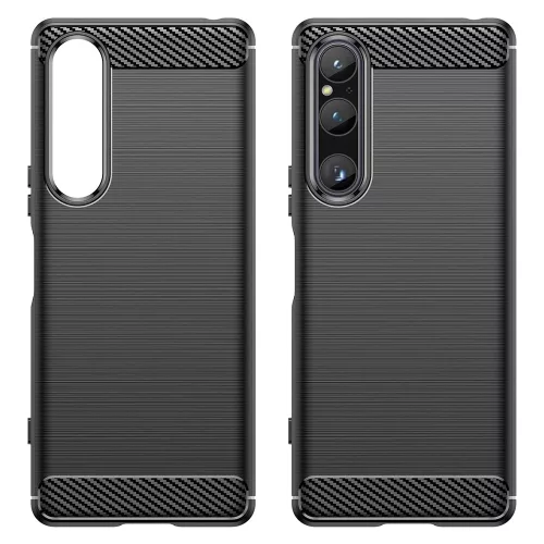 Techsuit - Carbon szilikon tok - Sony Xperia 1 V - Fekete