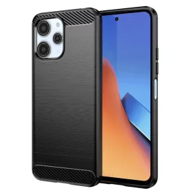   Techsuit - Carbon szilikon tok - Xiaomi Redmi 12 4G / 12 5G - Fekete