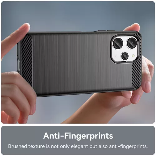 Techsuit - Carbon szilikon tok - Xiaomi Redmi 12 4G / 12 5G - Fekete