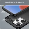 Techsuit - Carbon szilikon tok - Xiaomi Redmi 12 4G / 12 5G - Fekete