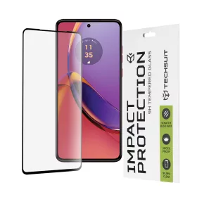   Techsuit - 111D Full Cover / Full Glue üvegfólia - Motorola Moto G84 - Fekete széllel