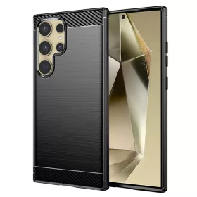   Techsuit - Carbon szilikon tok - Samsung Galaxy S24 Ultra - Fekete