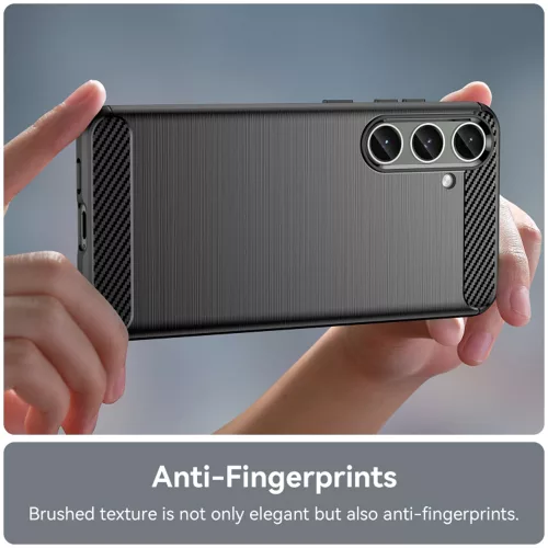 Techsuit - Carbon szilikon tok - Samsung Galaxy S24 Plus - Fekete