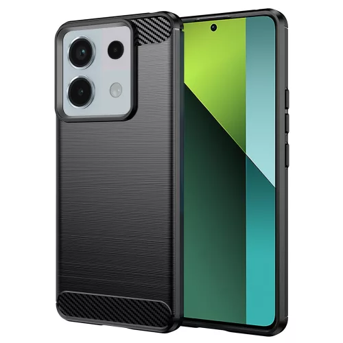 Techsuit - Carbon szilikon tok - Xiaomi Redmi Note 13 Pro 5G / Poco X6 - Fekete