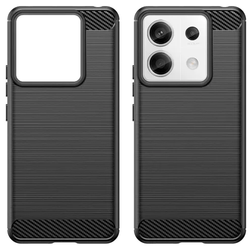 Techsuit - Carbon szilikon tok - Xiaomi Redmi Note 13 Pro 5G / Poco X6 - Fekete