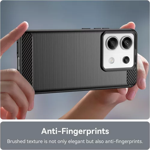 Techsuit - Carbon szilikon tok - Xiaomi Redmi Note 13 Pro 5G / Poco X6 - Fekete