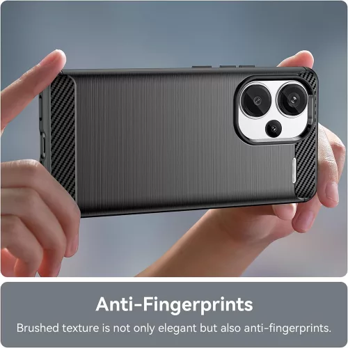 Techsuit - Carbon szilikon tok - Xiaomi Redmi Note 13 Pro+ 5G - Fekete