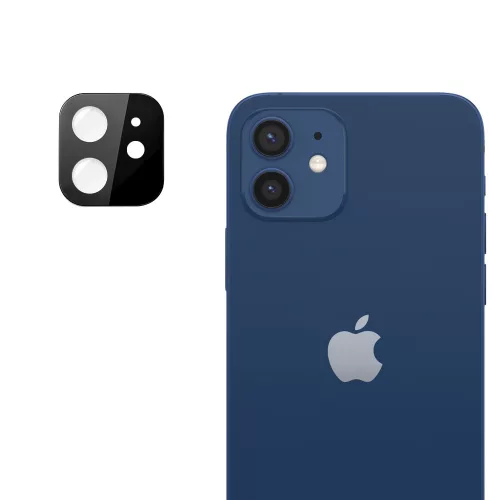 Techsuit - Full Camera - Kameravédő üvegfólia - iPhone 12 - Fekete