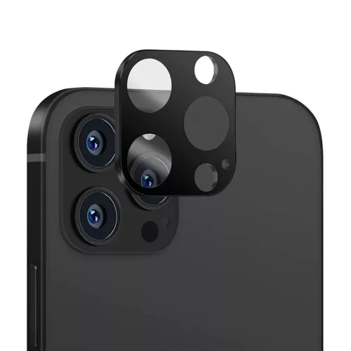 Techsuit - Full Camera - Kameravédő üvegfólia - iPhone 12 Pro - Fekete