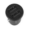 Baseus - Car Charger Grain (CCALL-ML01) - Dual USB, LED Backlight, 5V, 3.1A - Black