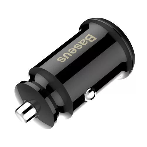 Baseus - Car Charger Grain (CCALL-ML01) - Dual USB, LED Backlight, 5V, 3.1A - Black