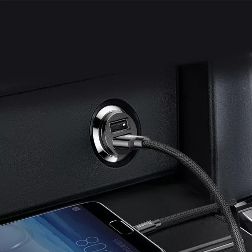 Baseus - Car Charger Grain (CCALL-ML01) - Dual USB, LED Backlight, 5V, 3.1A - Black