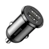Baseus - Car Charger (CCALLP-01) - 2x USB, Mini Appearance, 4.8A - Black