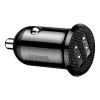 Baseus - Car Charger (CCALLP-01) - 2x USB, Mini Appearance, 4.8A - Black