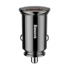 Baseus - Car Charger Circular (CCALL-YS01) - USB, Type-C, Fast Charging, 30W, 5A - Black
