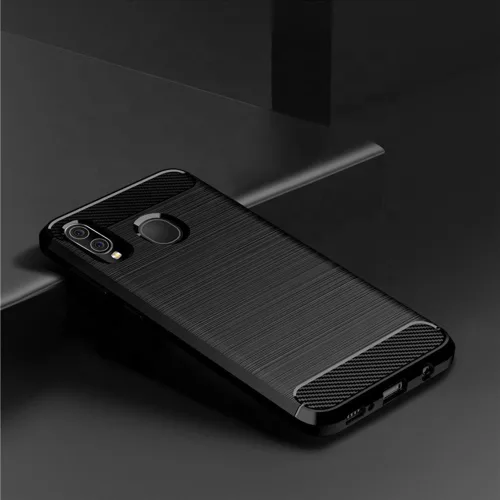Techsuit - Carbon szilikon tok - Samsung Galaxy A10 / M10 - Fekete