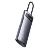 Baseus - Docking Station Metal Gleam Series (WKWG070013) - 4in1 Multifunctional Hub, Type-C to 4 x USB 3.0, Type-C - Gray