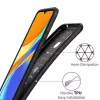 Techsuit - Carbon szilikon tok - Xiaomi Redmi 9C / Redmi 9C NFC - Fekete