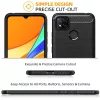 Techsuit - Carbon szilikon tok - Xiaomi Redmi 9C / Redmi 9C NFC - Fekete