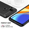 Techsuit - Carbon szilikon tok - Xiaomi Redmi 9C / Redmi 9C NFC - Fekete
