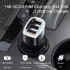 Yesido - Car Charger (Y46) - 3x USB, 2.4A, Q.C3.0, Fast Charging, 42W - Black