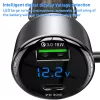 Yesido - Car Charger (Y58) - USB, Type-C, with Cable Lightning, Type-C, Fast Charging, 60W, 120cm - Grey