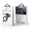 Yesido - Car Charger (Y58) - USB, Type-C, with Cable Lightning, Type-C, Fast Charging, 60W, 120cm - Grey