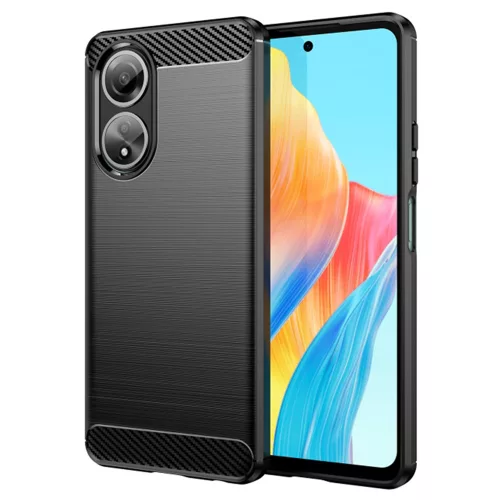 Techsuit - Carbon szilikon tok - Oppo A58 4G - Fekete