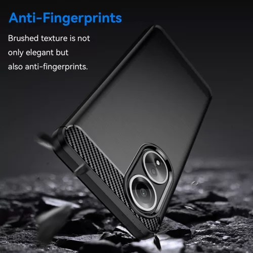 Techsuit - Carbon szilikon tok - Oppo A58 4G - Fekete